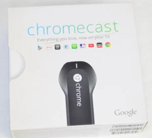 Google Chromecast (1st Gen) Streaming Media Player - H2G2-42 (Black) Open Box - Picture 1 of 9