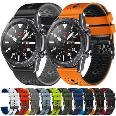 22mm Soft Silicone Sport Watch Band Strap For Samsung Galaxy Watch 46mm 3 45mm • 6.65€