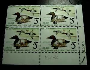 UNITED STATES SCOTT #RW 45 PLATE BLOCK OF 4 NEVER HINGED CAT VALUE $65.00 - Picture 1 of 2