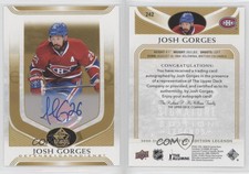 2020 Upper Deck SP Signature Edition Legends Gold Spectrum Foil Josh Gorges Auto