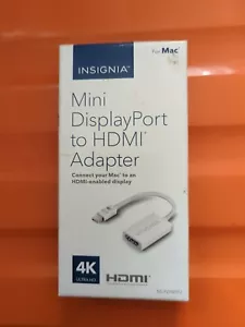 Insignia Mini DisplayPort to HDMI Adapter UltraHD 4k NOS OPEN BOX UNUSED - Picture 1 of 3