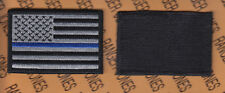 United States of America USA Flag POLICE Thin Blue Line Hook & Loop patch 3" m/e