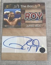 ROY JONES JR. 2019 THE BAR PIECES OF THE PAST JUMBO On Card AUTO SSP 1/1 D3