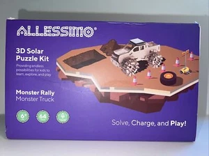 Allessimo 3D Solar Powered Puzzle Monster Truck Kit Powered DIY Wood New in Box - Picture 1 of 9
