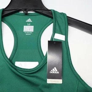 NWT Women Adidas Climacool Green Sleeveless T19 Tank Top Shirt Sport Performance - Picture 1 of 5