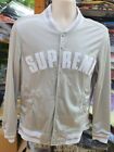 Rare Ss15 Supreme Mesh Nylon Varsity Jacket Silver Size  M Medium Baseball