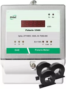 DAE P256-400-S KIT, 400A, 277/480v, RS485,UL kWh Smart Submeter, 3P4W, 3 CTs - Picture 1 of 7