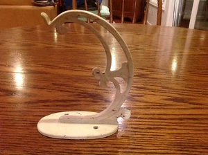 Vintage Nouveau Style Hook - White pot metal Coat Hat Wall Vintage Hanger - Picture 1 of 2