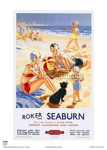 ROKER SEABURN POSTER RETRO VINTAGE RAILWAY ADVERTISING TRAVEL ART PRINT - Picture 1 of 1
