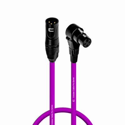 Cable de micrófono equilibrado XLR de 3 pines macho a ángulo recto hembra tamaño de color personalizado Foto 1 de 4