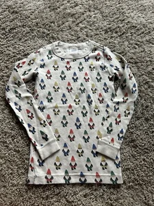 Hanna Andersson 120, 6-7y PAJAMA TOP 100% Organic Cotton SANTA Holiday Z24 - Picture 1 of 4