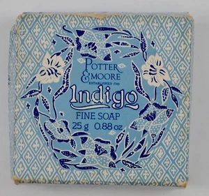 Vintage Potter & Moore England, Indigo, Fine Soap 25g - Picture 1 of 8