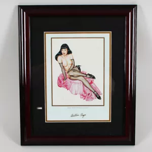 Bettie Page Signed Artwork - COA JSA - Picture 1 of 5