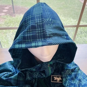 Waggle Golf 1/4-Reißverschluss Pullover Hoodie Hahnentritt Dunst blau grün Herren Large neu mit Etikett - Bild 1 von 14
