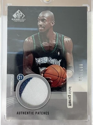2004-05 Upper Deck SP Game Used Patch Kevin Garnett 003/100 - Image 1 of 2