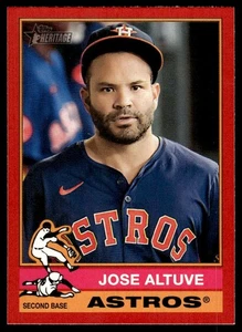 2025 Topps Heritage Red Jose Altuve Houston Astros #56 - Picture 1 of 2