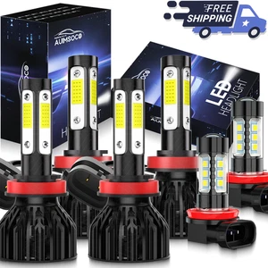 For 2007-18 Nissan Altima Led Headlight Hi/Lo+Fog light bulbs Kit 6000K White - Picture 1 of 13