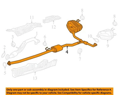 Sistema de escape HONDA OEM 23-25 CR-V componentes de escape-tubo silenciador 183073A0A51 Foto 1 de 2