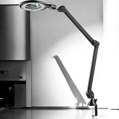 Tensor Magnifying LED Desk Lamp w/ Natural Daylight, 418 lms, Flexible Arm, BLK - Image 1 of 4