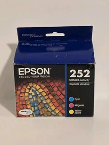 12/2026 3-Pack 252 Genuine Epson Color Ink Cartridges CMY T252520-S NIB - Picture 1 of 3