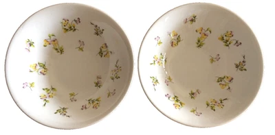 2 cuencos retirados Martha Stewart Everyday florales amarillos pensados usados en excelente estado Foto 1 de 2