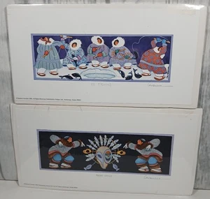 Barbara Lavallee "Ice Fishing" / "Polar Dance" Lithographs Signed And Sealed - Picture 1 of 5