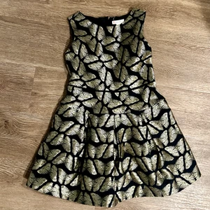jcrew crewcuts dress butterfly gold black formal/party/wedding/holiday sz 5 - Picture 1 of 7