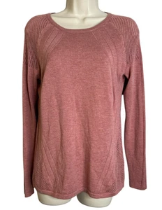 Smartwool Edgewood Crew Neck Sweater Size Small Dusty Pink Wool Blend Cozy Warm - Picture 1 of 5