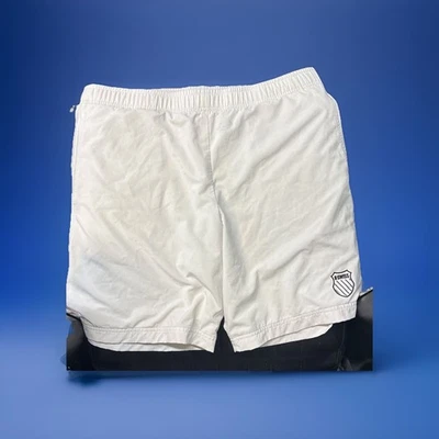 K-Swiss Tennis Athletic Shorts Off White Light Weight Men's Size L - Image 1 of 3