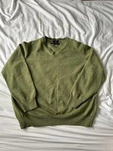 Jasper Conran Woolmark Pure Merino Wool Green Men’s Jumper - Picture 1 of 6