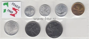 ITALY SET 1969 - 7 coins 1969 ( 1, 2, 5, 10, 20, 50, 100 LIRE ) UNCIRCULATED - Picture 1 of 5