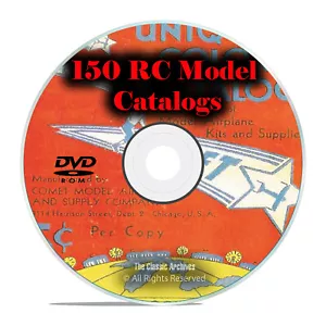 150 Vintage RC Katalogi modeli samolotów, Kometa, Aeroflyte, Modele latające, DVD I11 - Zdjęcie 1 z 1
