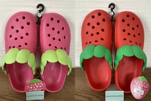 Scarpe pantofole sandali fragola rosa frutta a scelta 2 colori e taglia (M o L) nuove - Foto 1 di 27