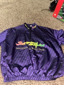 Rare Vintage SURF STYLE Hoodie Multi Color Blocking Iridescent  Jacket One Size - Picture 1 of 3
