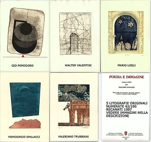 CINQUE ARTISTI PER G. LEOPARDI VALENTINI POMODORO TRUBBIANI LOGLI SPALLACCI 1987 - Imagen 1 de 1