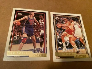 2 Topps Gold Basketball cards, 1992-93, Sam Bowie, Paul Graham, #'s 132, 172. - Picture 1 of 1