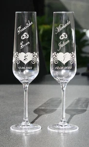 Sektglas Weinglas m. Gravur personalisiert Bierglas Wasserglas Rotwein Weisswein - Bild 1 von 17