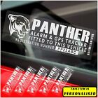 4 x Stickers Panther GPS Tracking Signs Device Security Alarm Tracker CUSTOM
