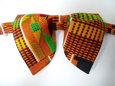Pañuelo Kente estampado africano hecho a mano para hombre preatado brillante colorido Foto 1 de 4