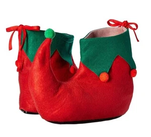 Red and Green Elf Shoes Santas Helper Christmas Teen to Adult Size Unisex - Picture 1 of 1