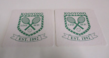 Kooyong Tennis Club - Pair of Vintage Drink Coasters - Lawn Tennis - Victoria