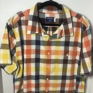 Camicia Impact Collection United by Blue uomo taglia XXL a quadri colorblock con bottoni - Foto 1 di 7
