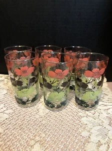 Retro Swanky Swigs Floral Glasses-Set of 6 - Picture 1 of 10