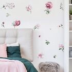Charming Pink Peony Flower Wall Decals Pvc Stickers For Home Decoration