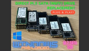 128GB M.2 SATA 2280 SSD WITH * WINDOWS 10 PRO 64BIT PRELOADED *SATA 3 NGFF 6Gb/s - Photo 1/2