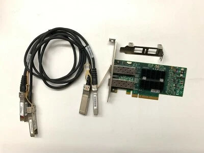 HP 518001-001 Mellanox 10 GbE PCI-e G2 Dual Port Network Card +2* SFP+ cable - Image 1 of 4