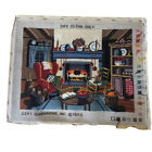 Winter Warmth Home Hearth 1983 Needlepoint Complete 16" X 12" Dimensions 2241