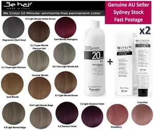 Be Color 12 Minute Hair Color Cream 100mlx2 + 20vol Developer 300ml Many Colours - Picture 1 of 28