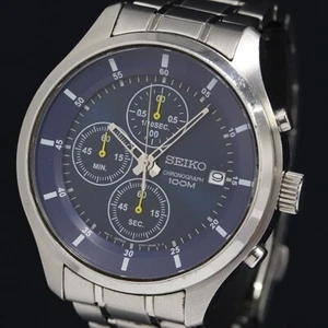 SEIKO Chronograph 4T57-00G0 Men's Quartz Watch - Picture 1 of 5