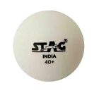 STAG Seam Plastic Table Tennis Ball (40mm, White) - Pack of 12 + Free Shipping